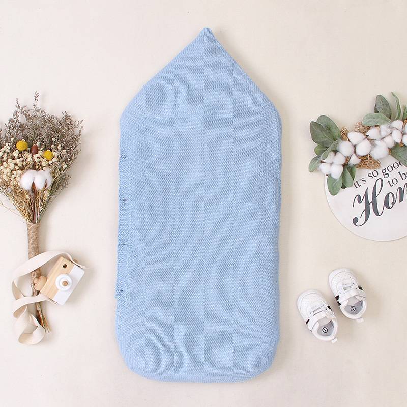 Baby white star knitted sleeping bag