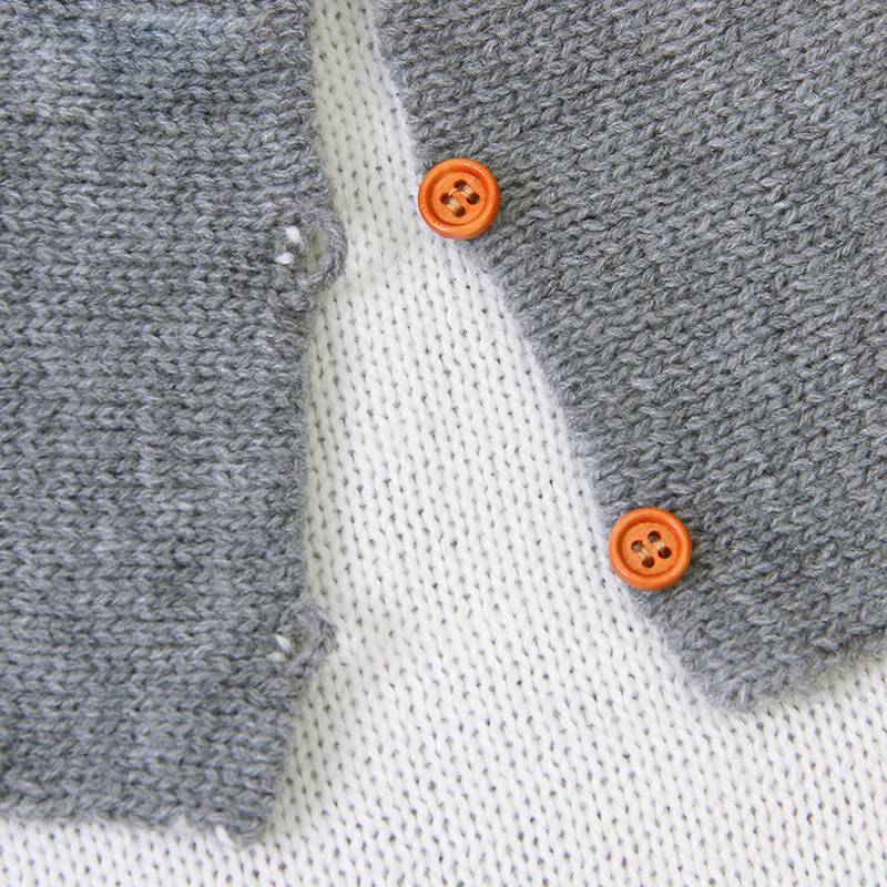 Baby white star knitted sleeping bag