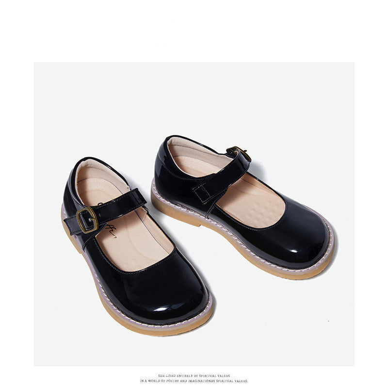 Girls leather shoes leather princess shoes