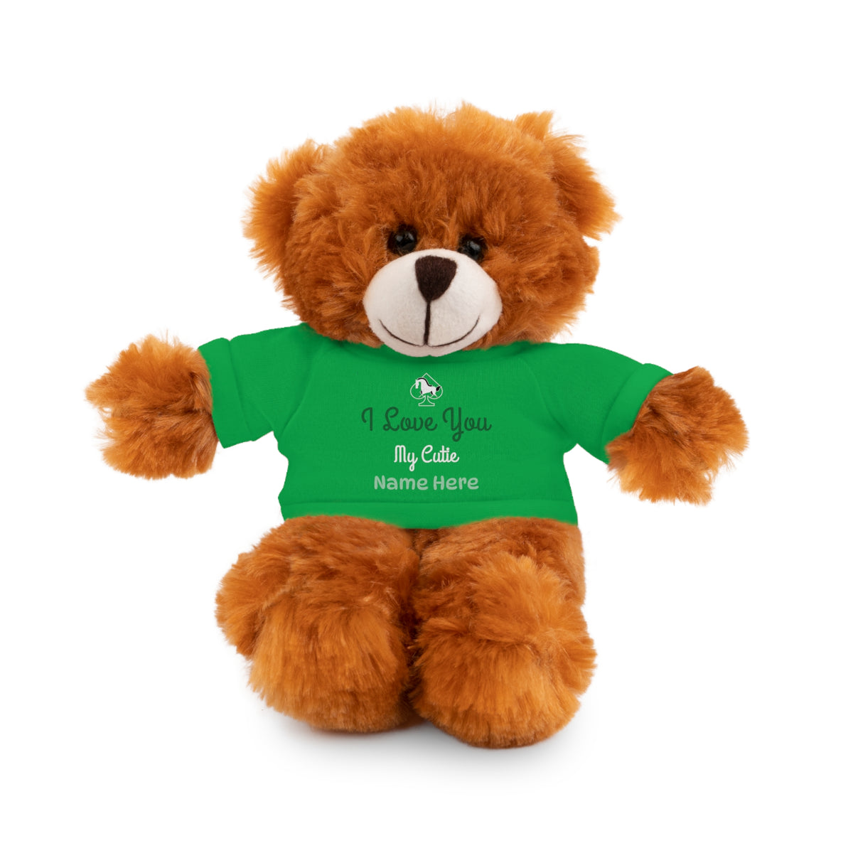 Custom Stuffed Animal with “I Love You” Tee