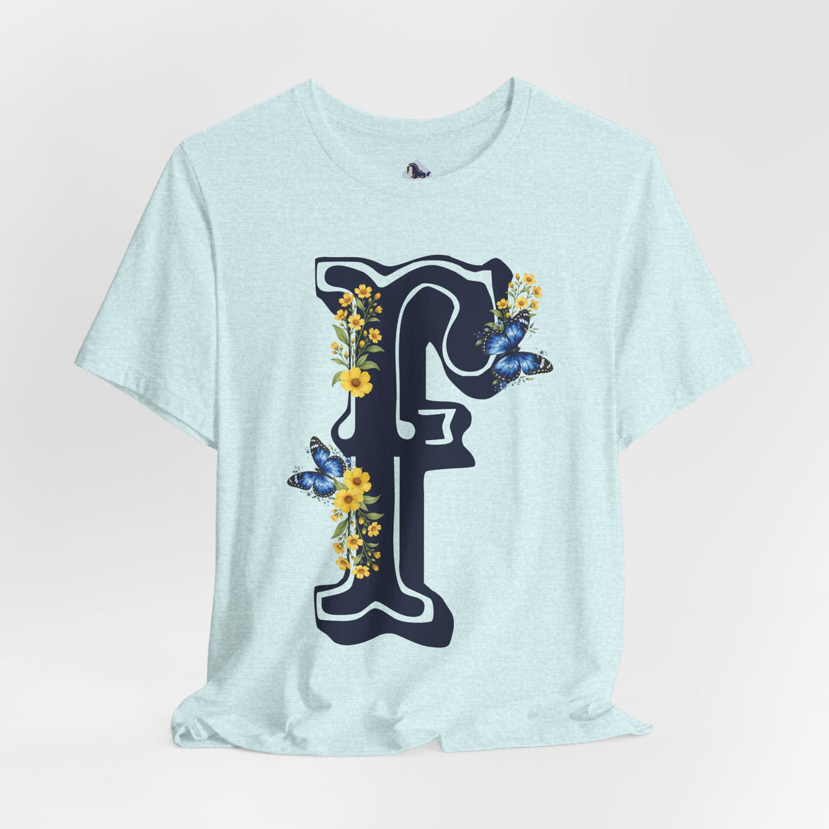 Floral Letter F Monogram T-Shirt