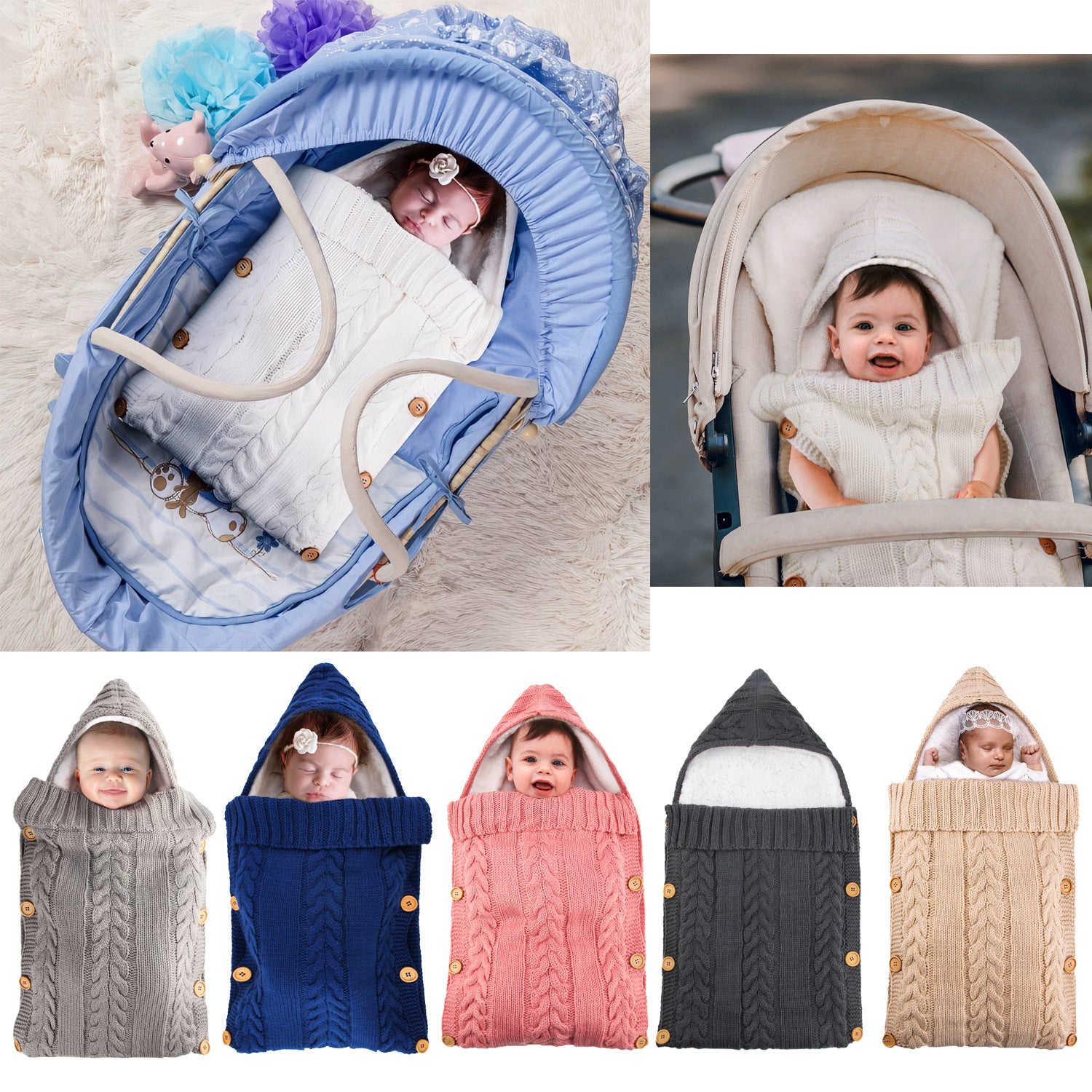 knitted baby Sleeping Bag