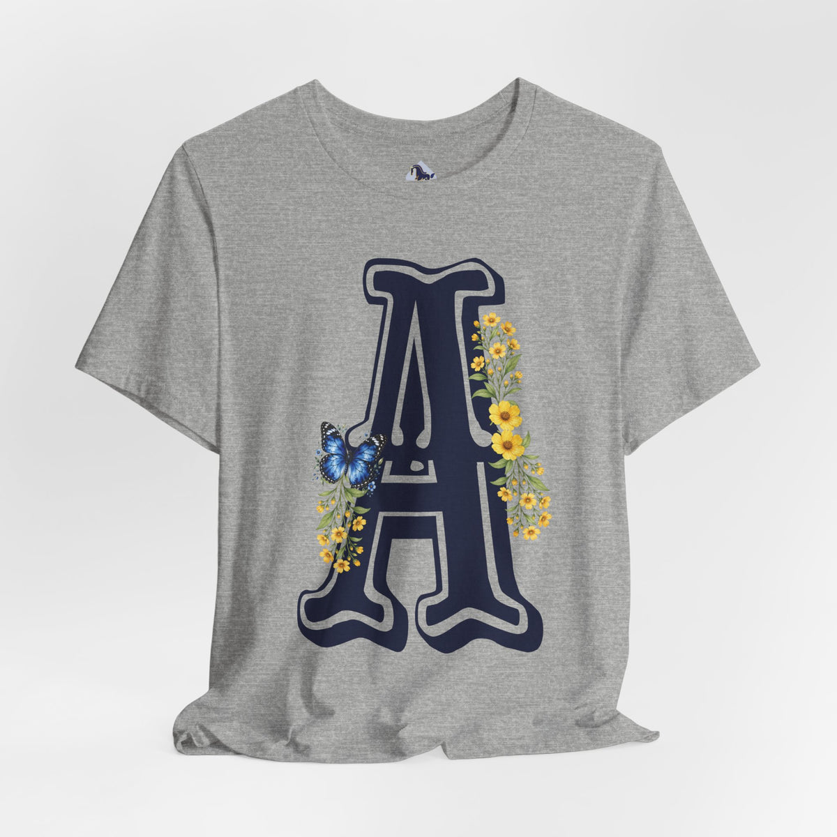 Floral Letter A Graphic T-Shirt