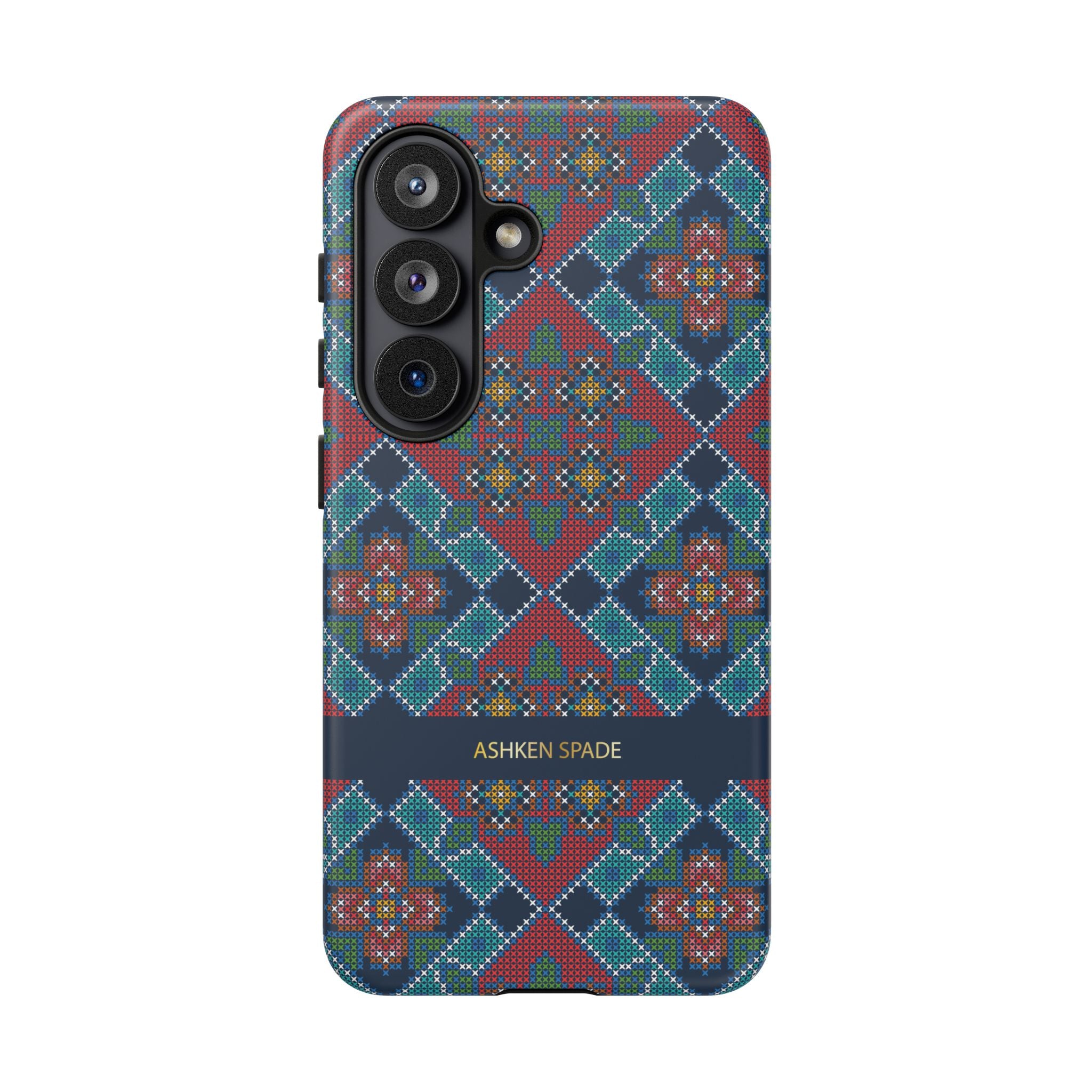 Floral Cross Stitch Phone Case