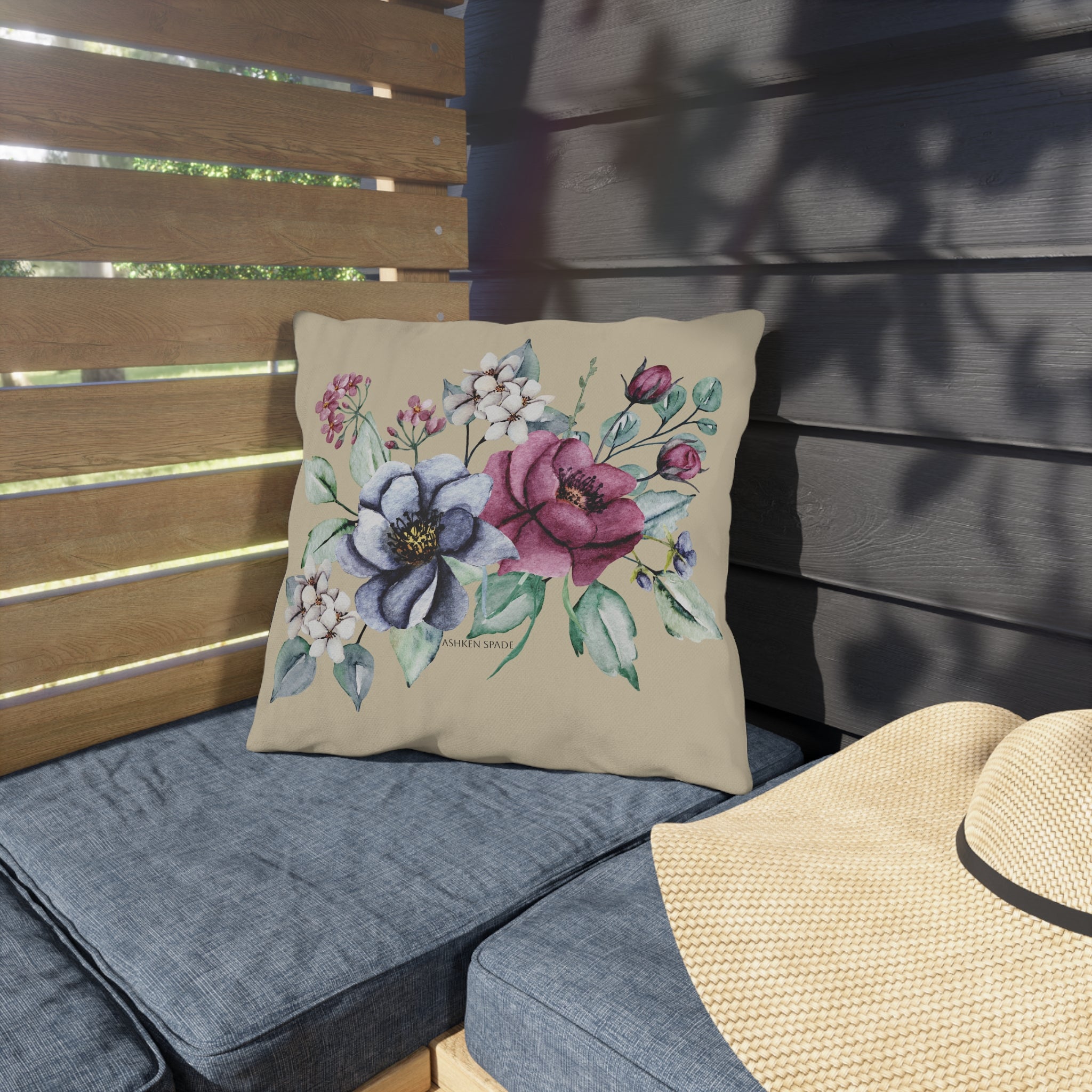 Copy of Gray Cushion With Flower