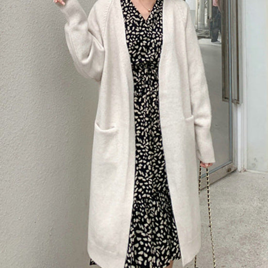 New Loose Mid-length Knitted Women's Coat