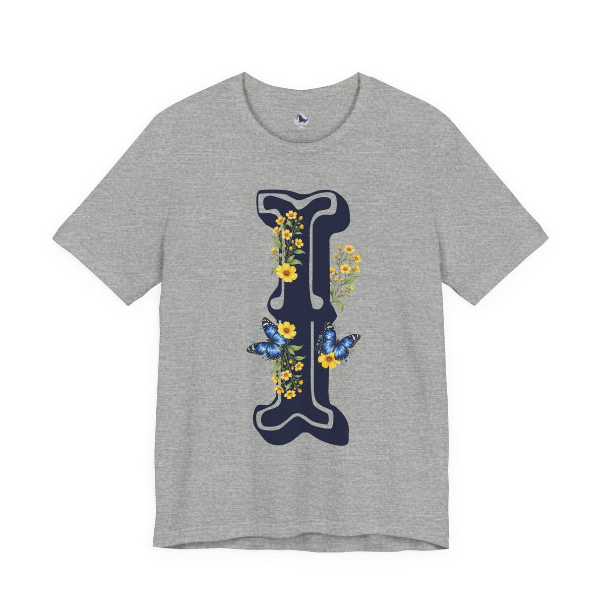 Floral Letter i Monogram T-Shirt