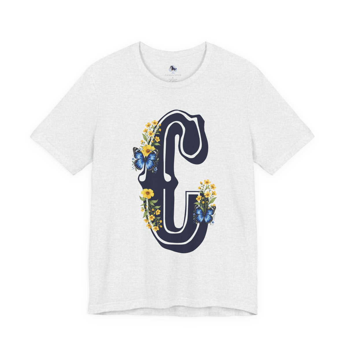Floral Letter C Monogram T-Shirt