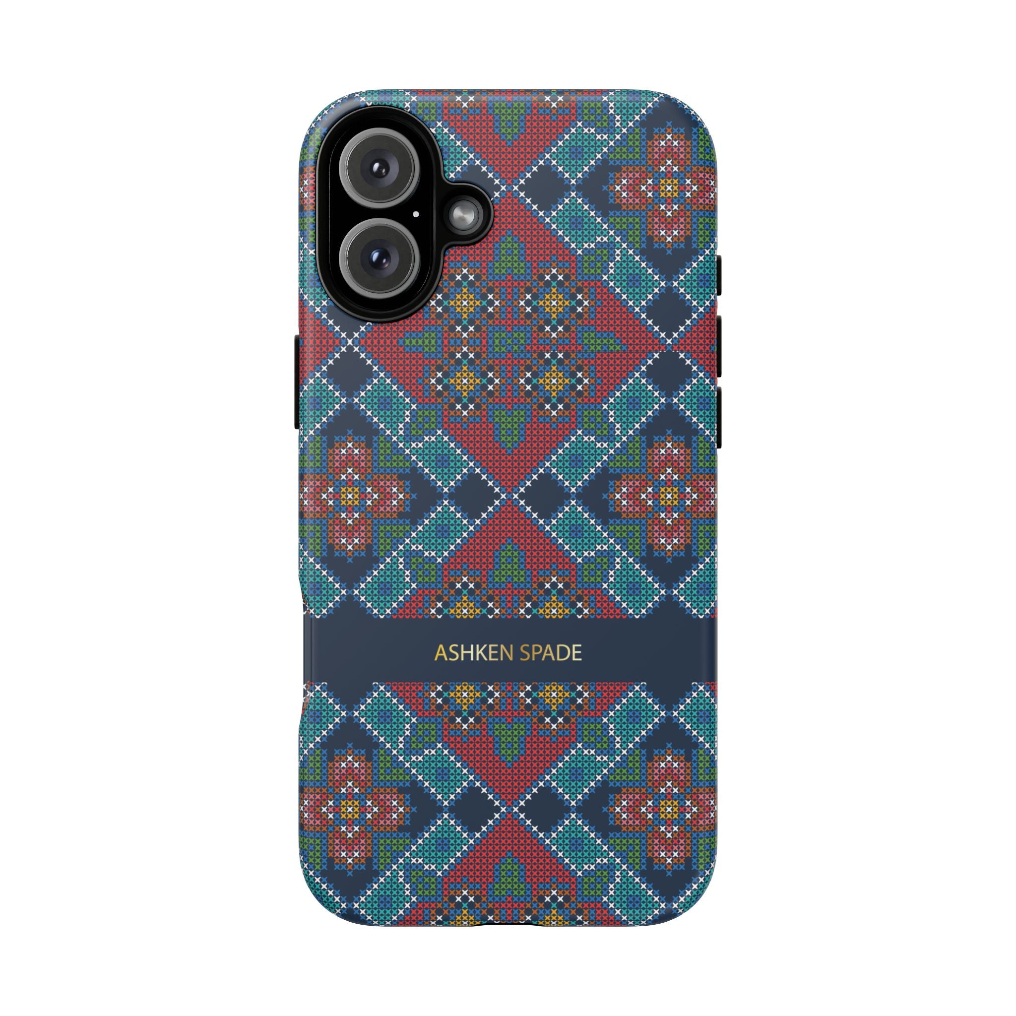 Floral Cross Stitch Phone Case