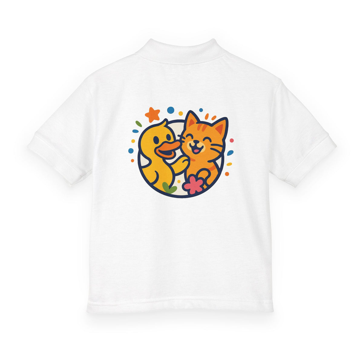 Kids Polo Shirt — Happy Cat & Duck Kids Polo Shirt