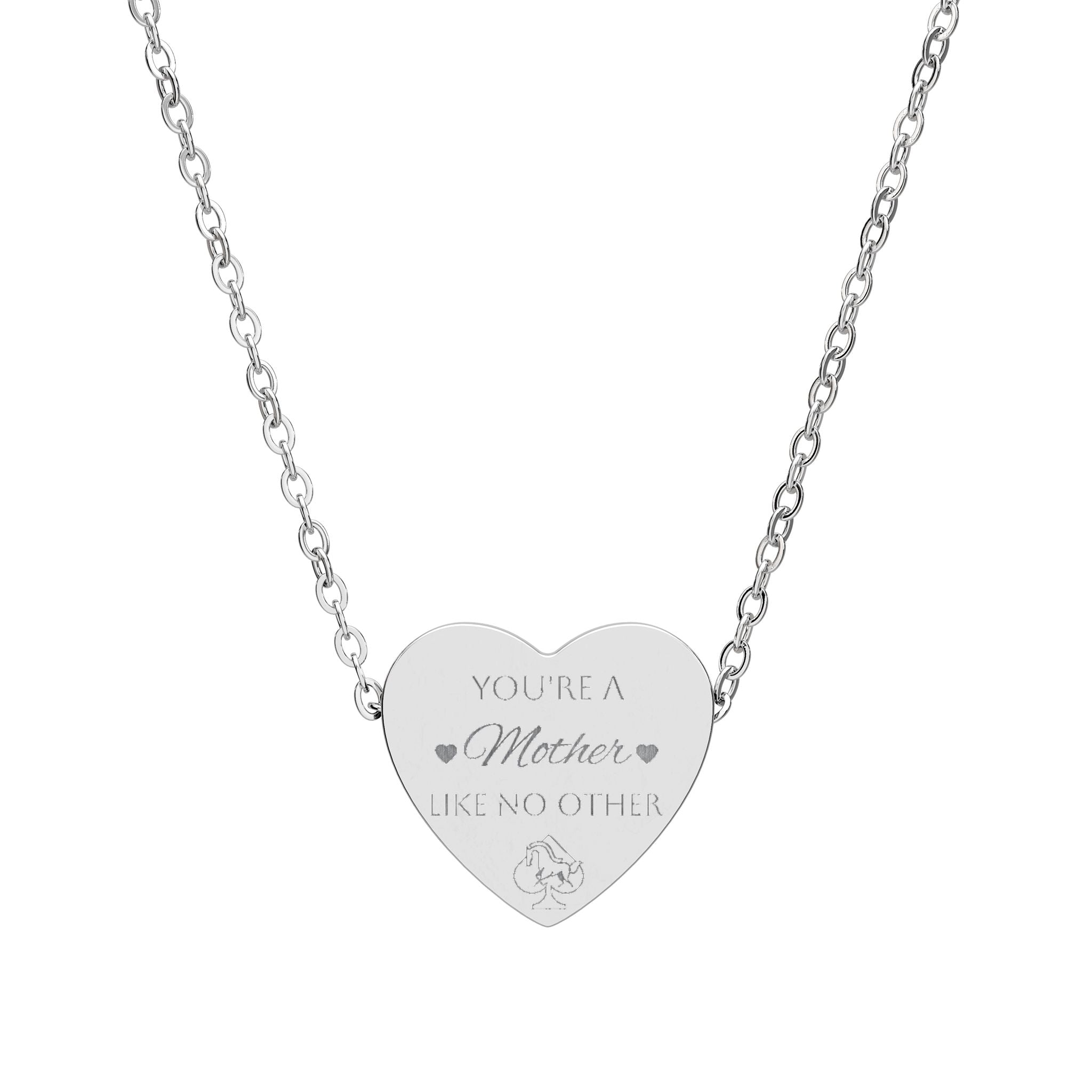 Engraved Heart Necklace For Mother