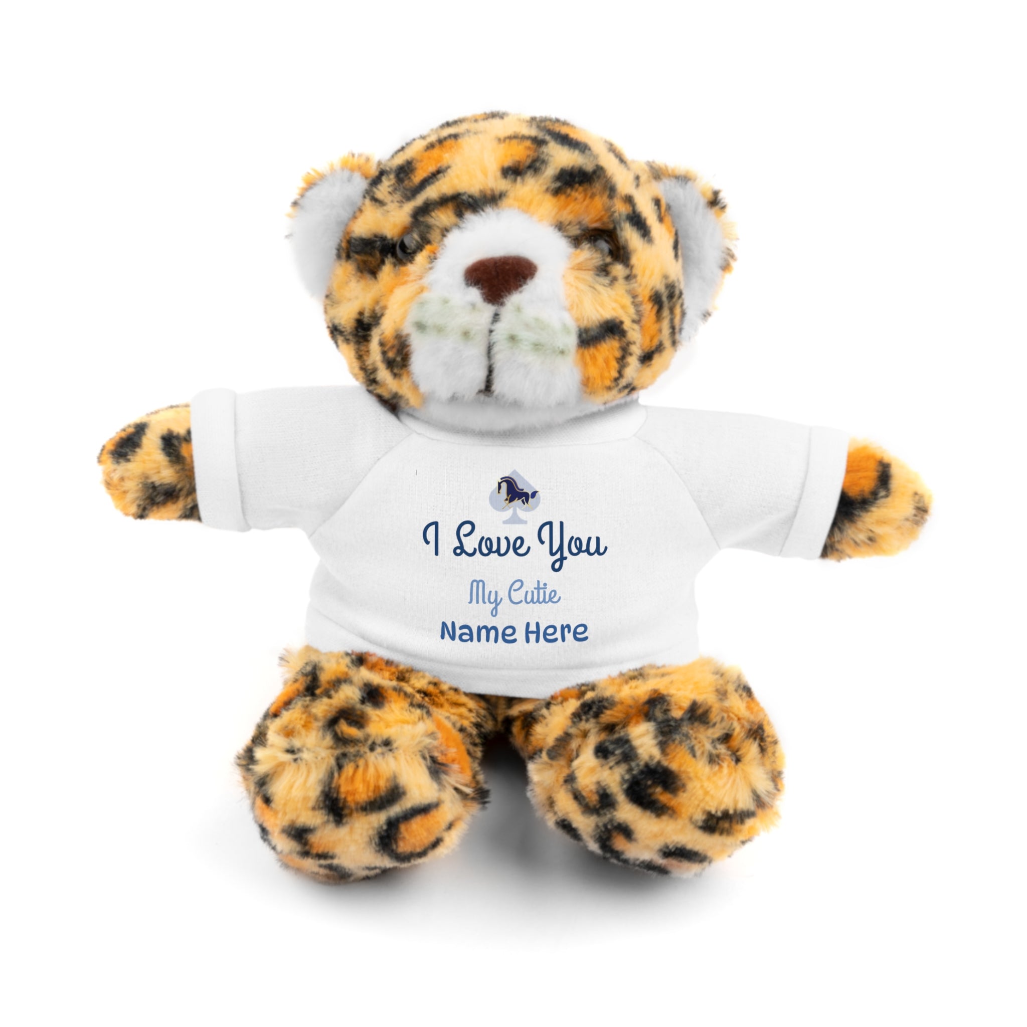 Custom Stuffed Animal with “I Love You” Tee