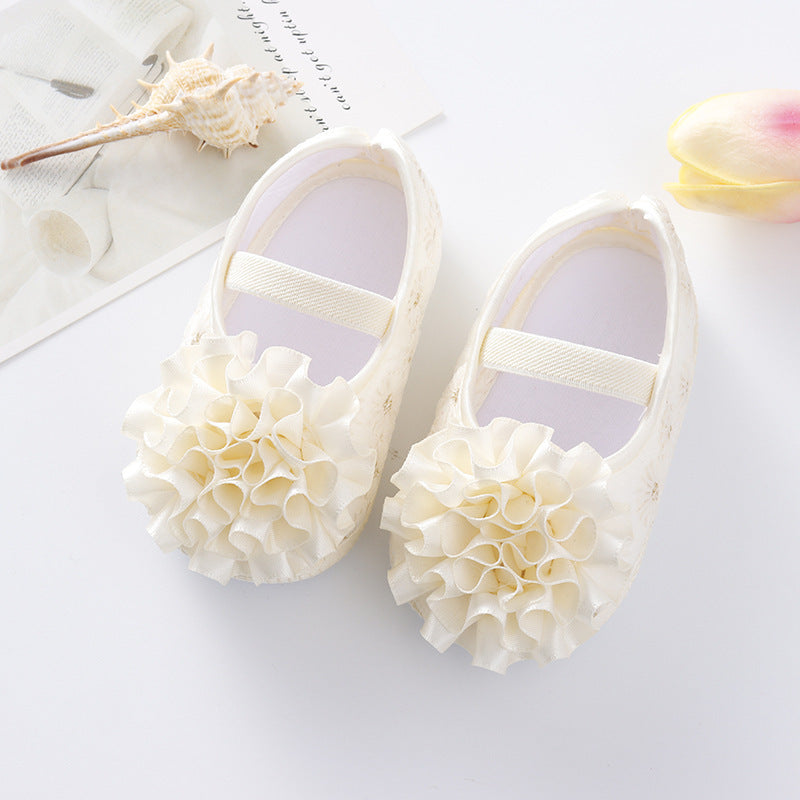 Cute Flower Princess September Baby Soft Sole Infant Shoes