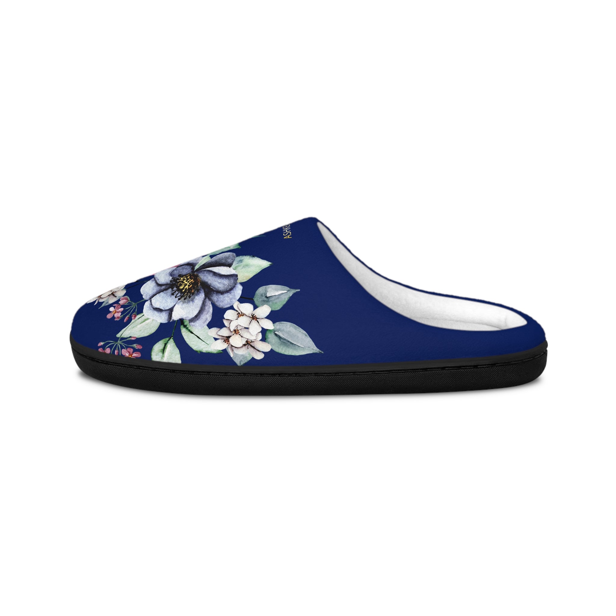 Floral Navy Women's Indoor Slippers