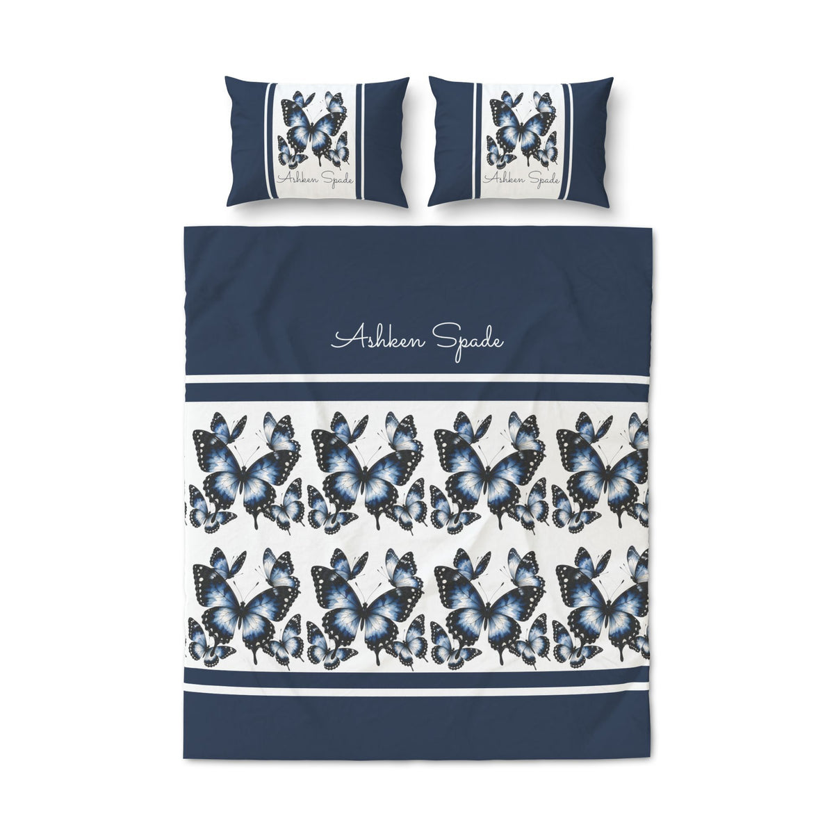 Blue Butterfly Quilt Cover Set