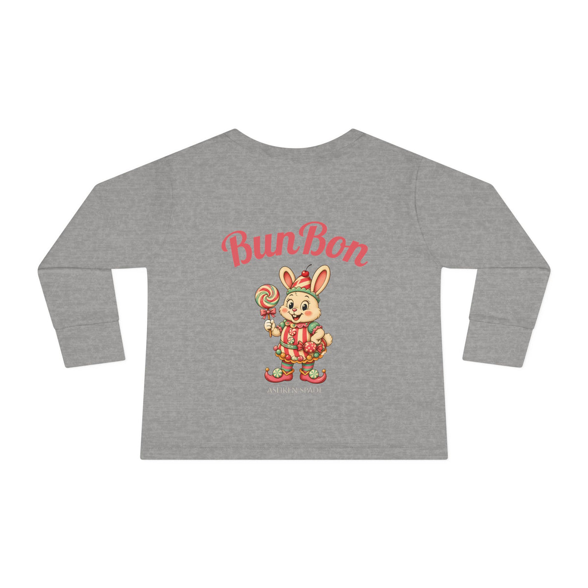 Personalized 'Bun Bon' Bunny Toddler Long Sleeve Tee