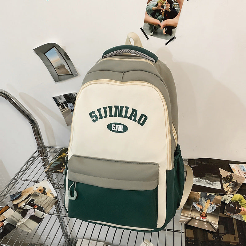 College Student Couple Travel Backpack