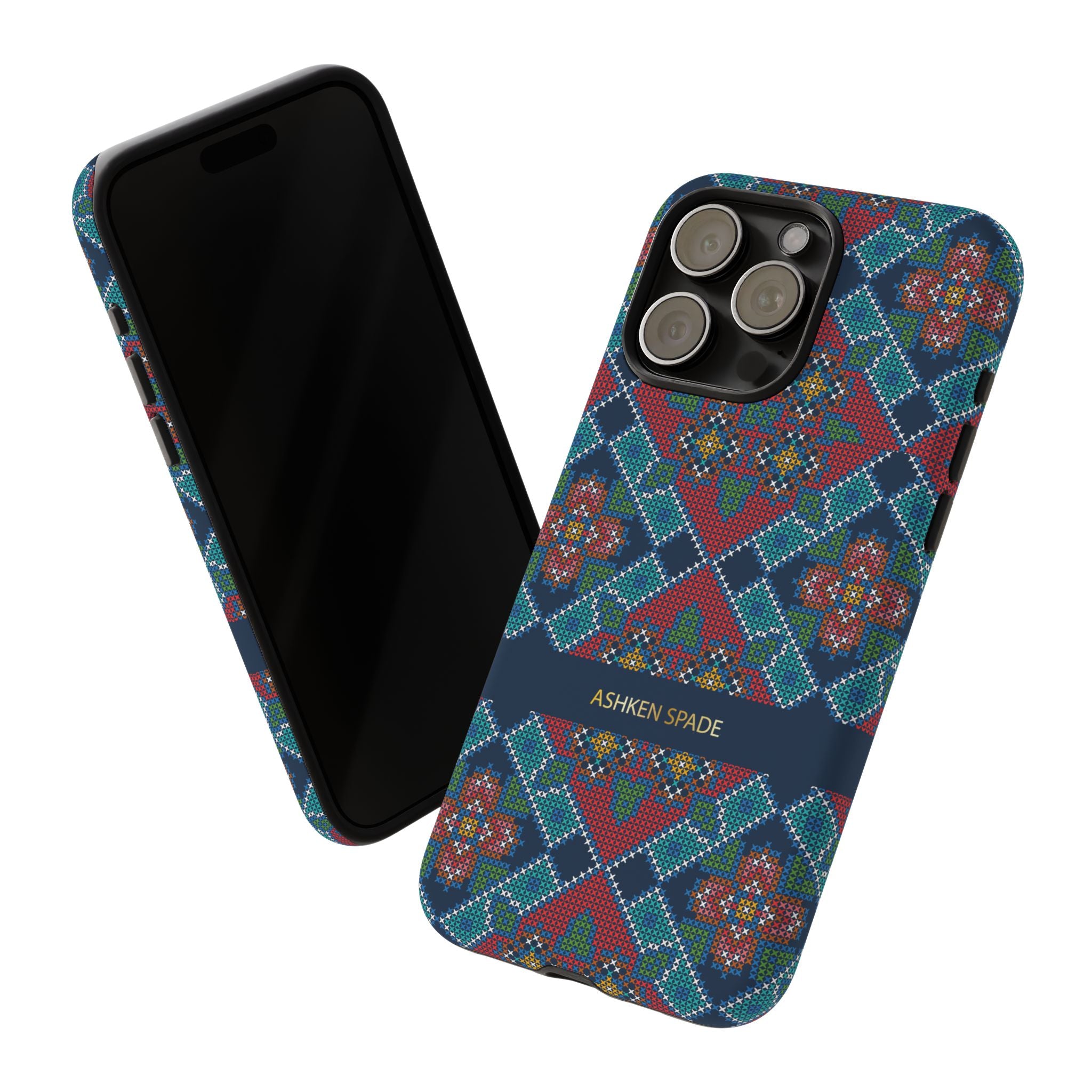 Floral Cross Stitch Phone Case