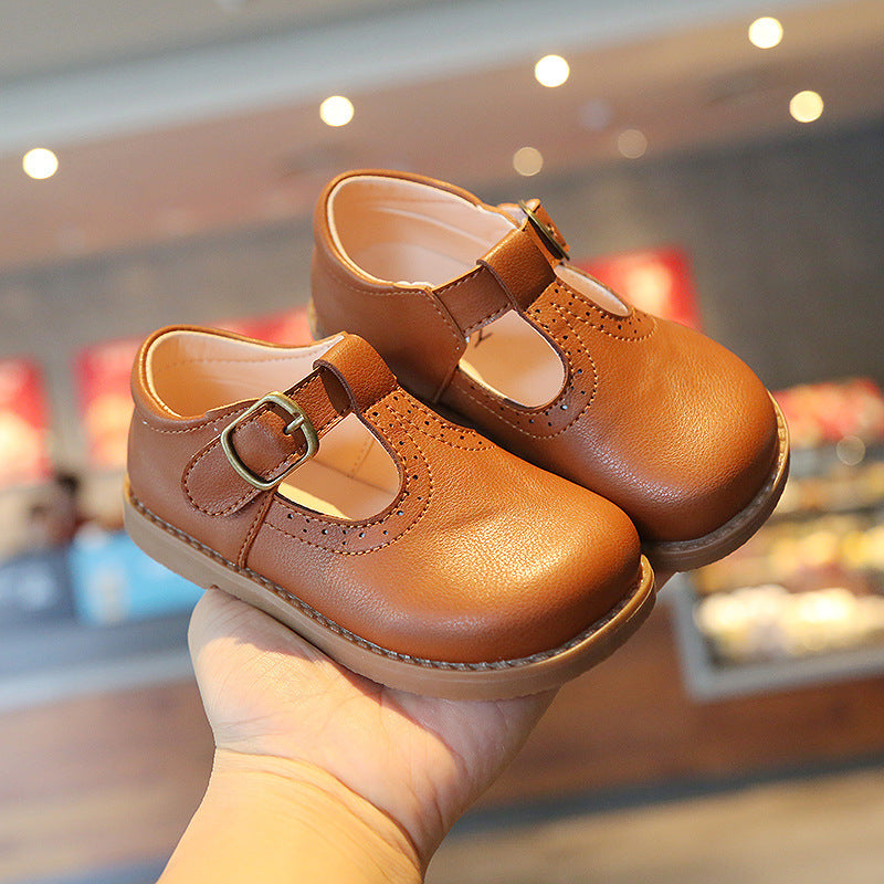 British Style Children's Retro Leather Shoes