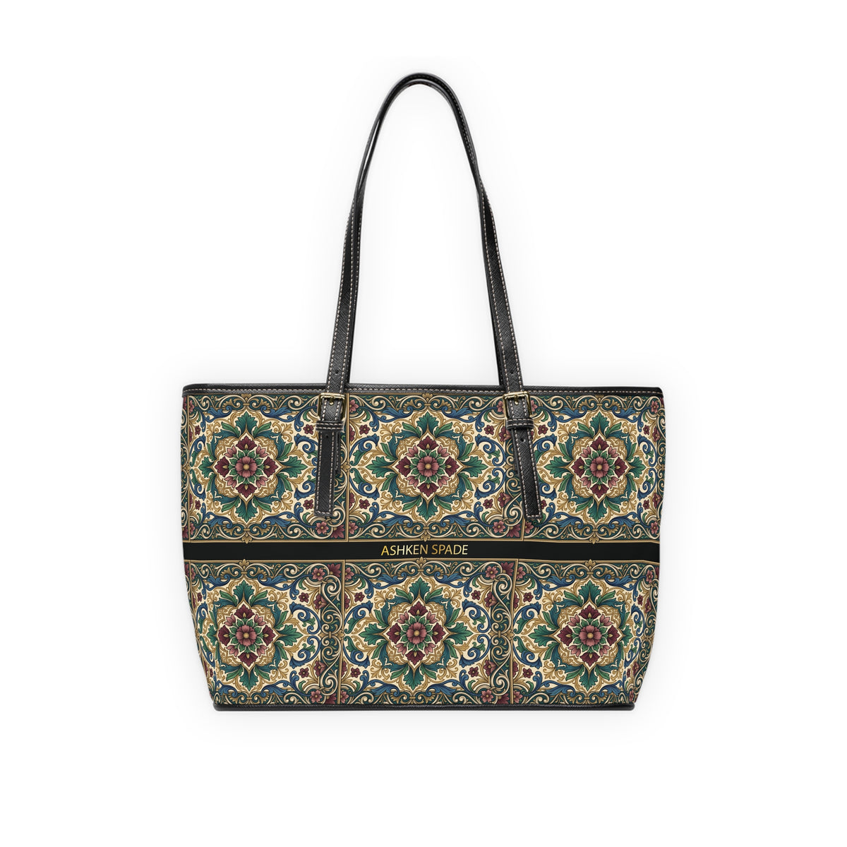 حقيبة كتف من جلد البولي يوريثين بنقوش بوهيمية