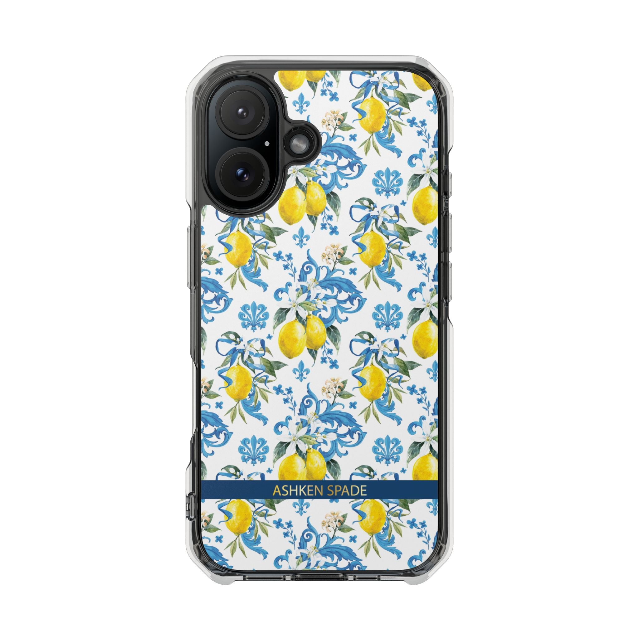 Lemon Charm with Blue Ribbon Magnetic Phone Case