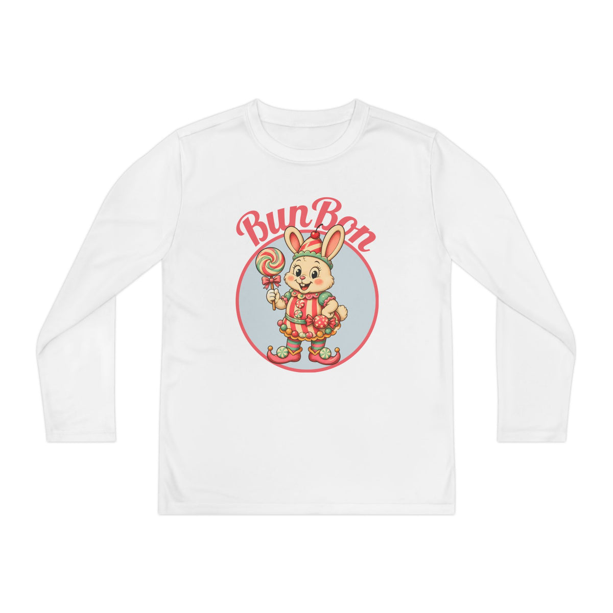 Retro BunBon Bunny Youth Long Sleeve Tee