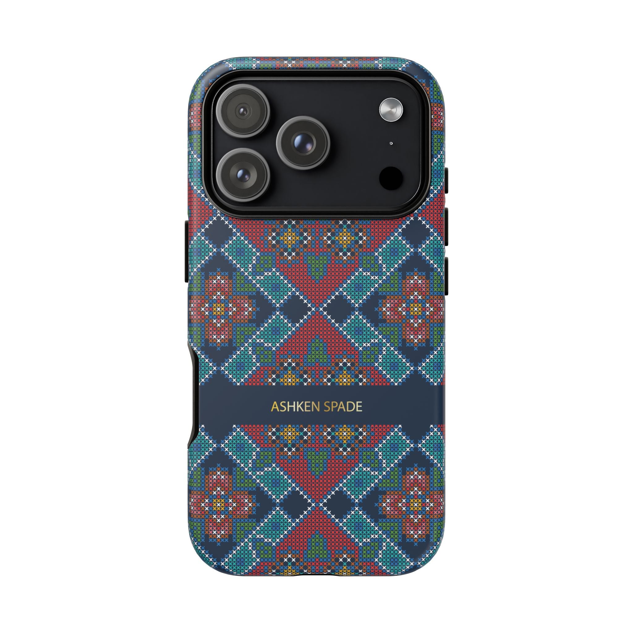 Floral Cross Stitch Phone Case