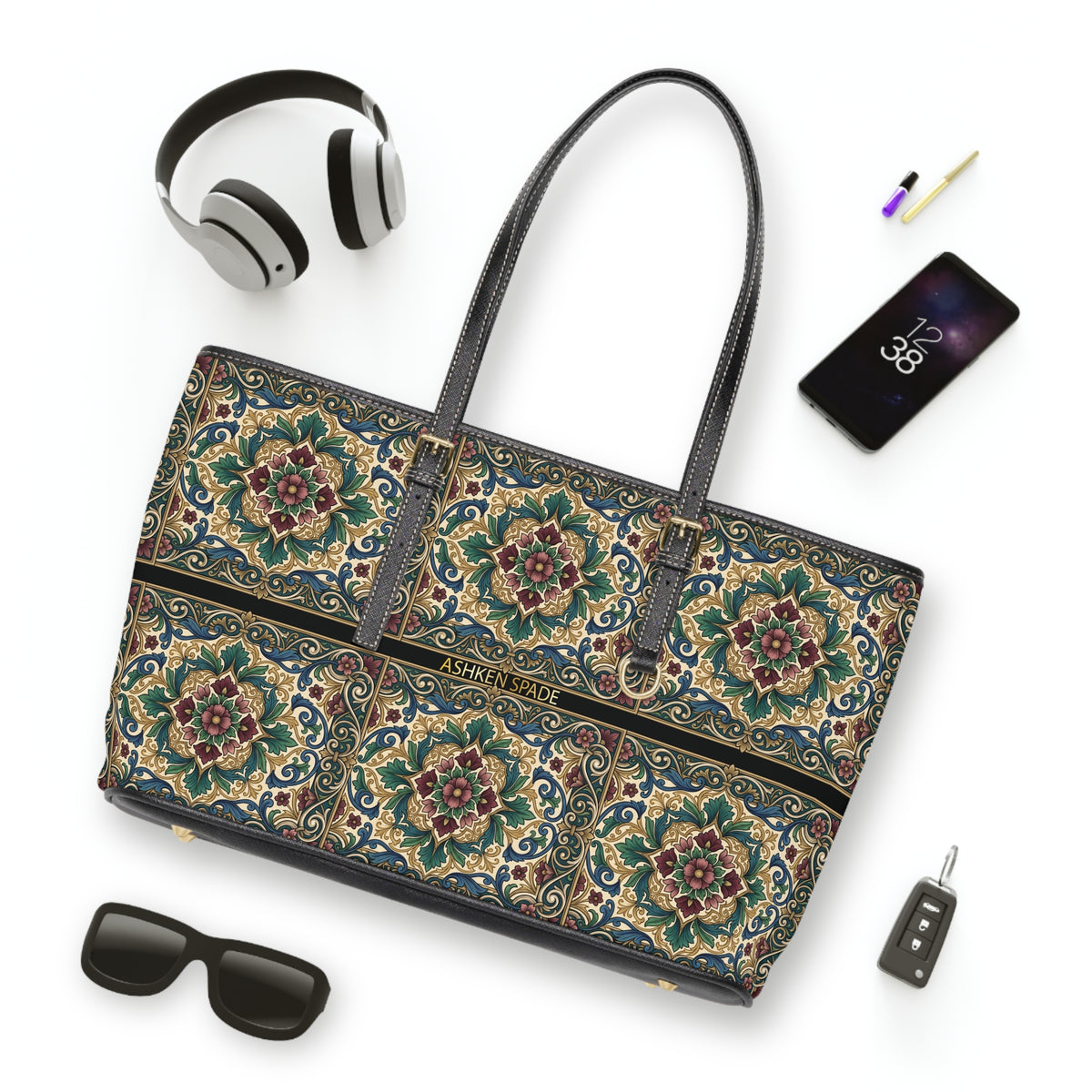 Bohemian Mosaic PU Leather Shoulder Bag