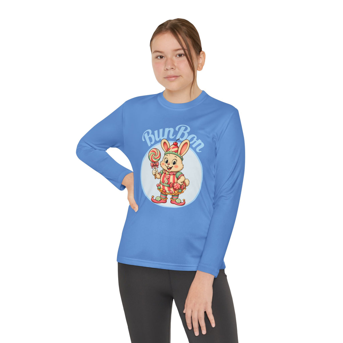 Retro BunBon Bunny Youth Long Sleeve Tee