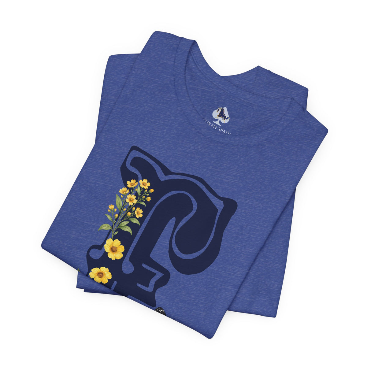 Floral Monogram E Letter T-Shirt