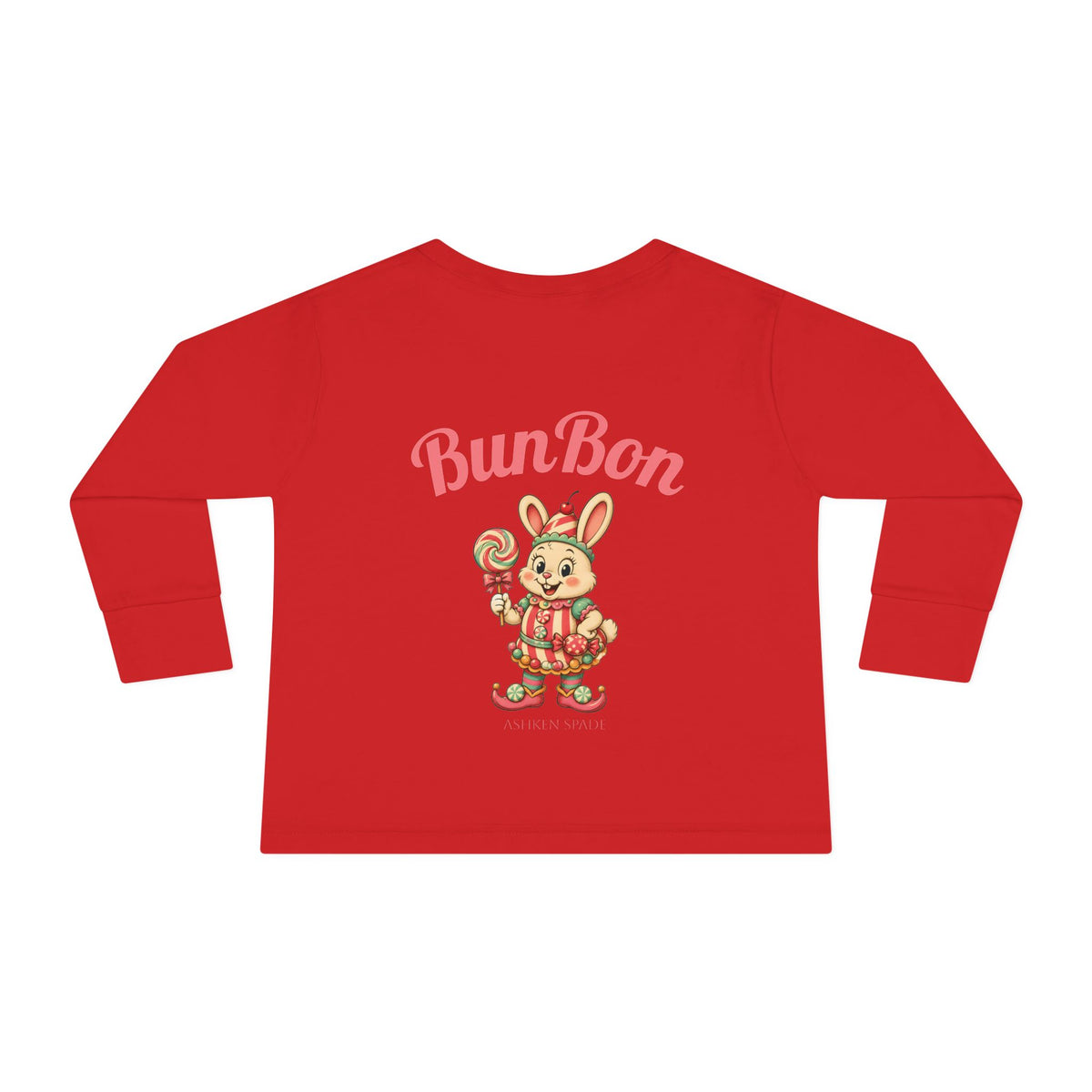Personalized 'Bun Bon' Bunny Toddler Long Sleeve Tee