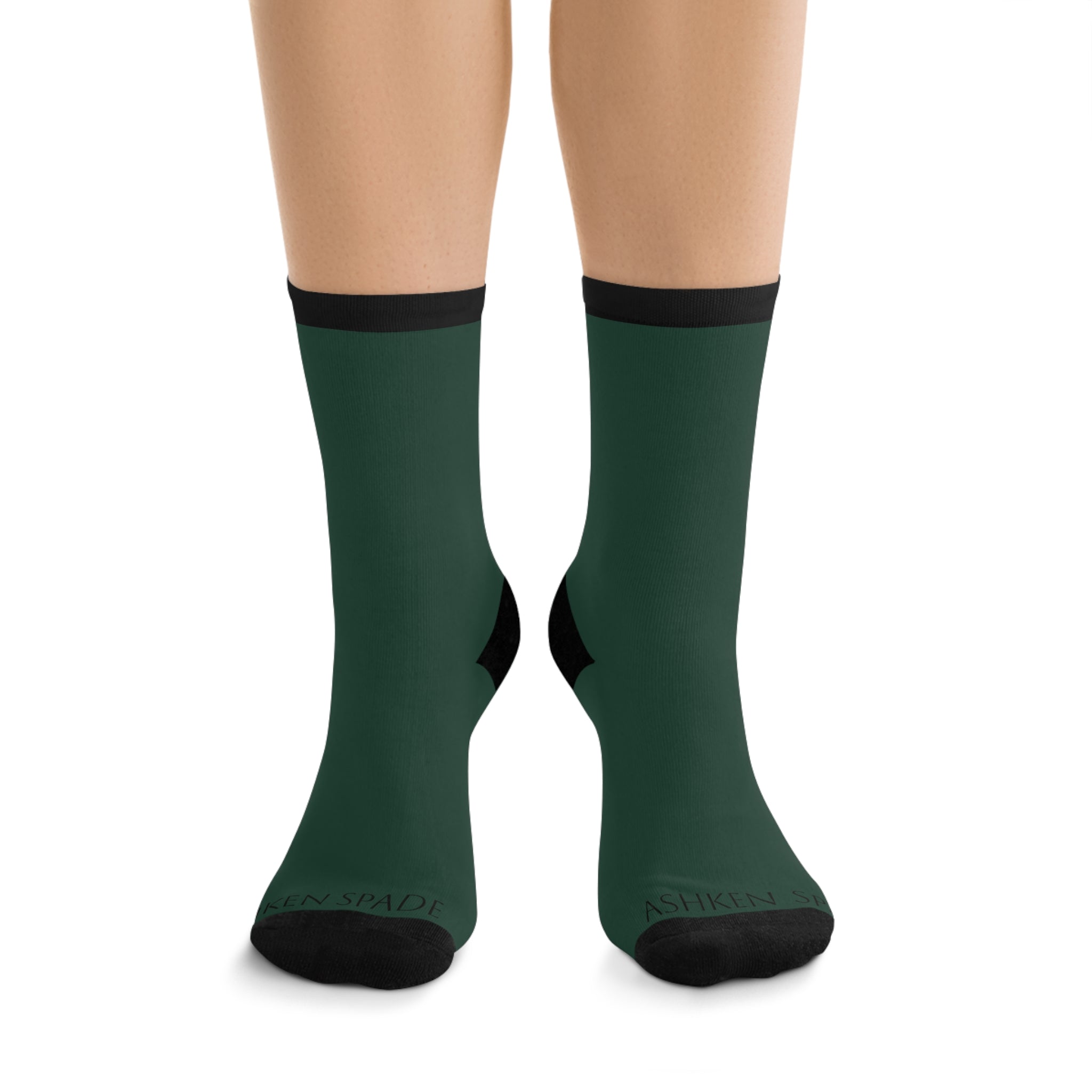 Green Poly Crew Unisex Socks