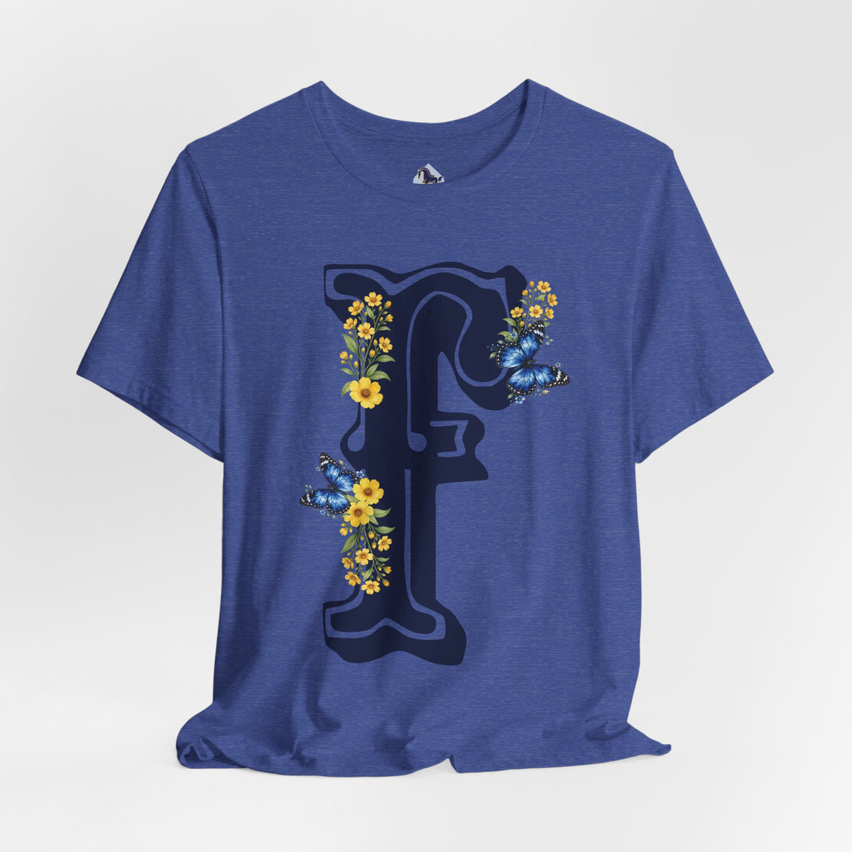 Floral Letter F Monogram T-Shirt