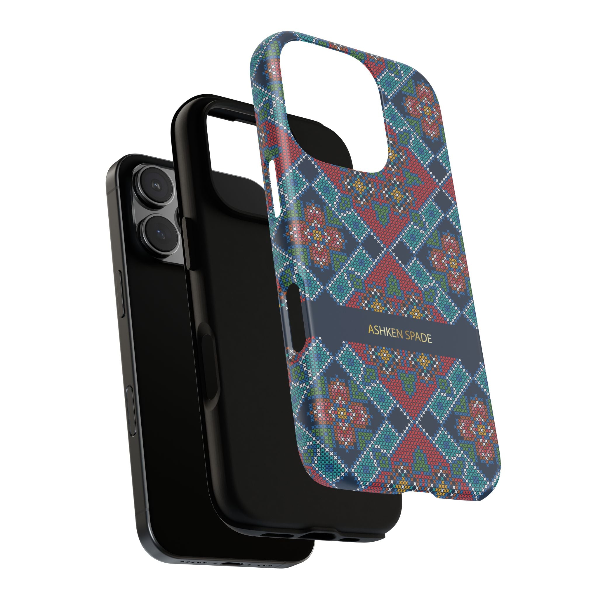 Floral Cross Stitch Phone Case
