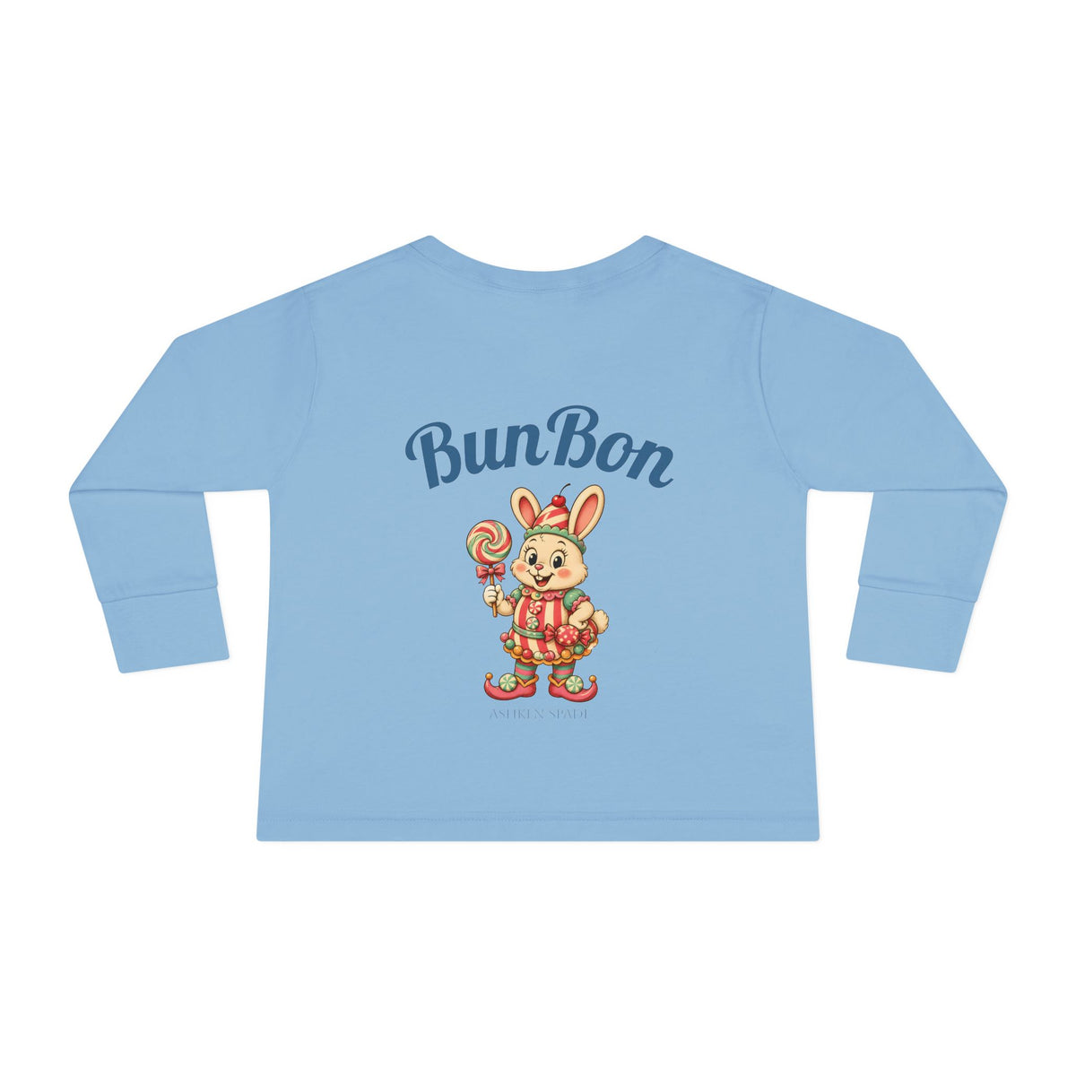 Personalized 'Bun Bon' Bunny Toddler Long Sleeve Tee