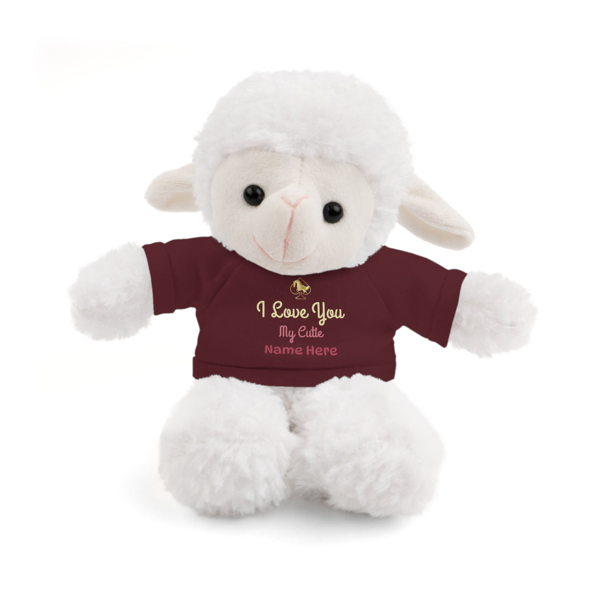Custom Stuffed Animal with “I Love You” Tee