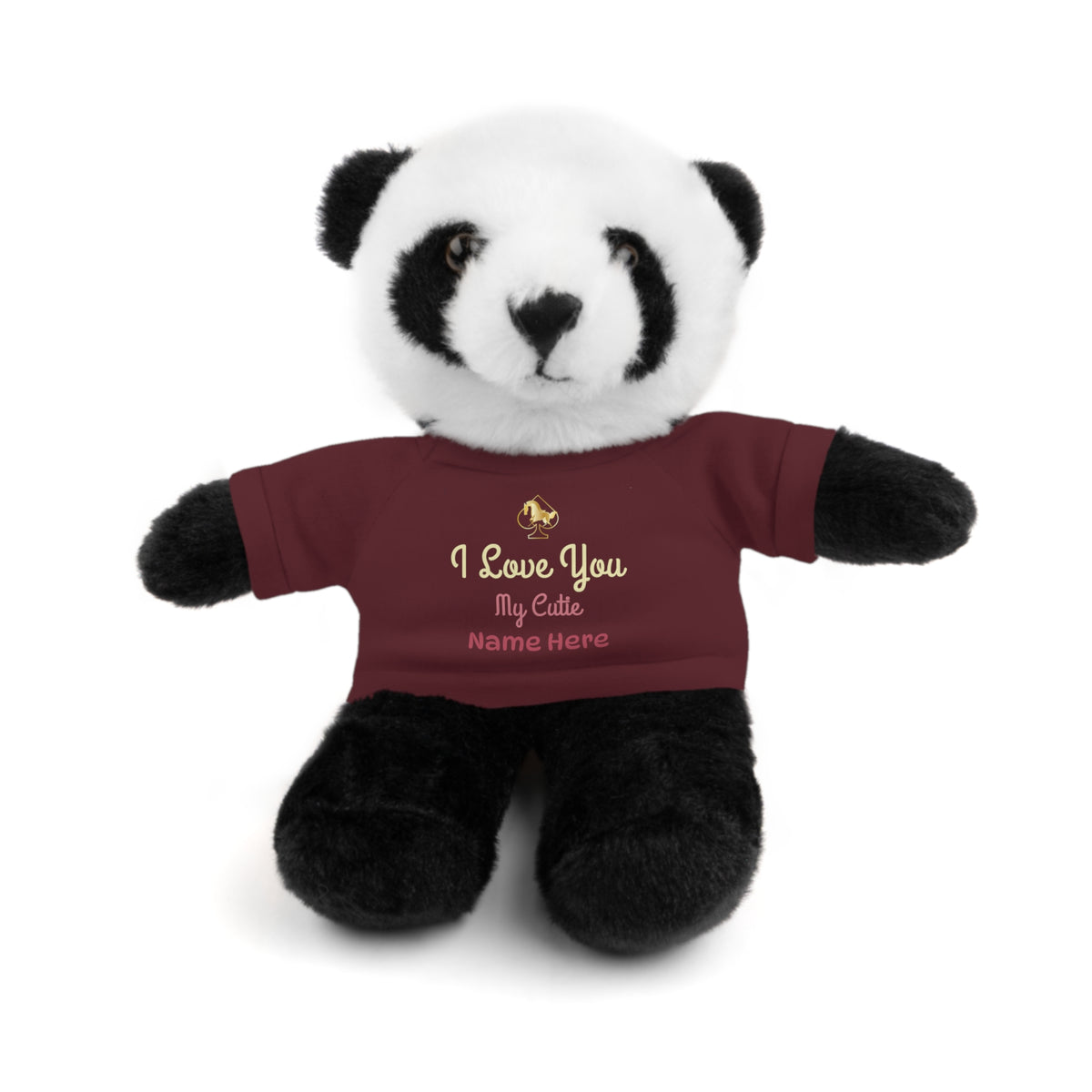 Custom Stuffed Animal with “I Love You” Tee