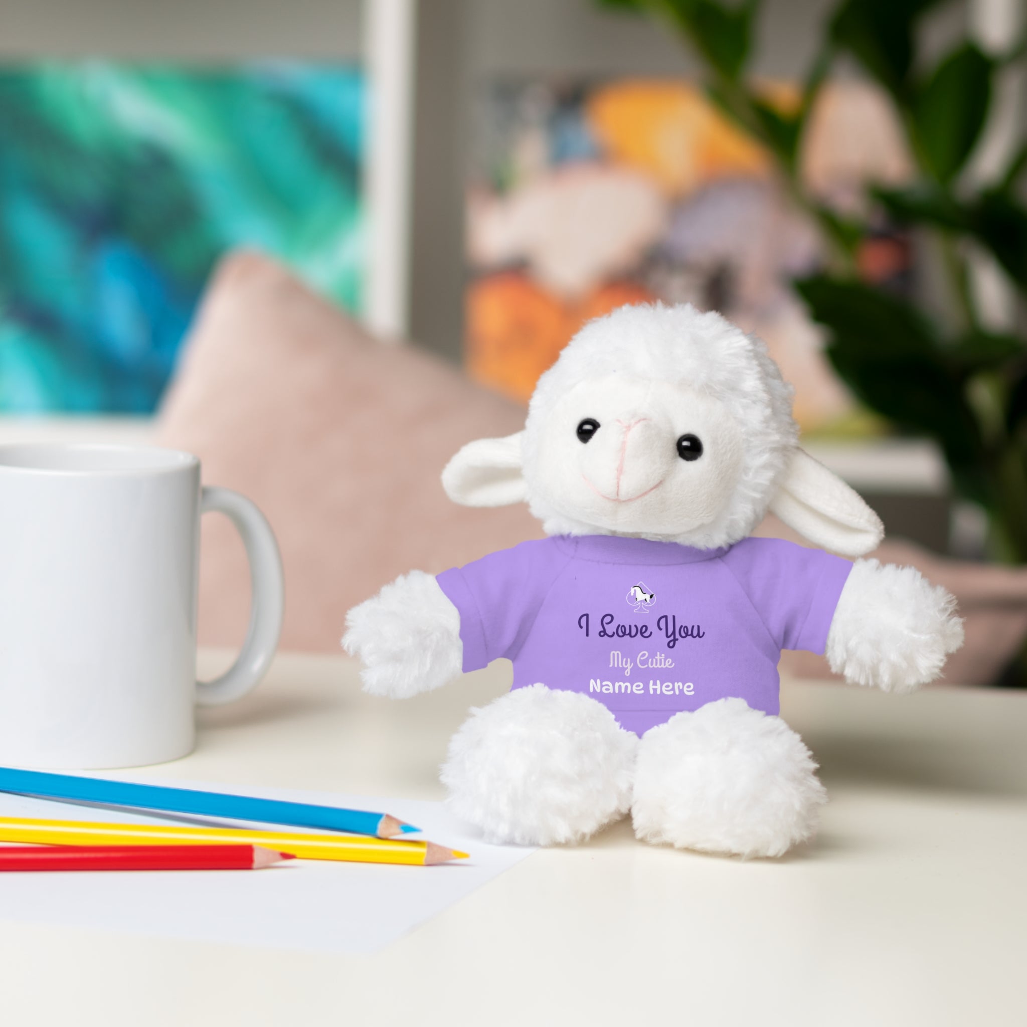 Personalized Teddy Bear with "I Love You" Tee