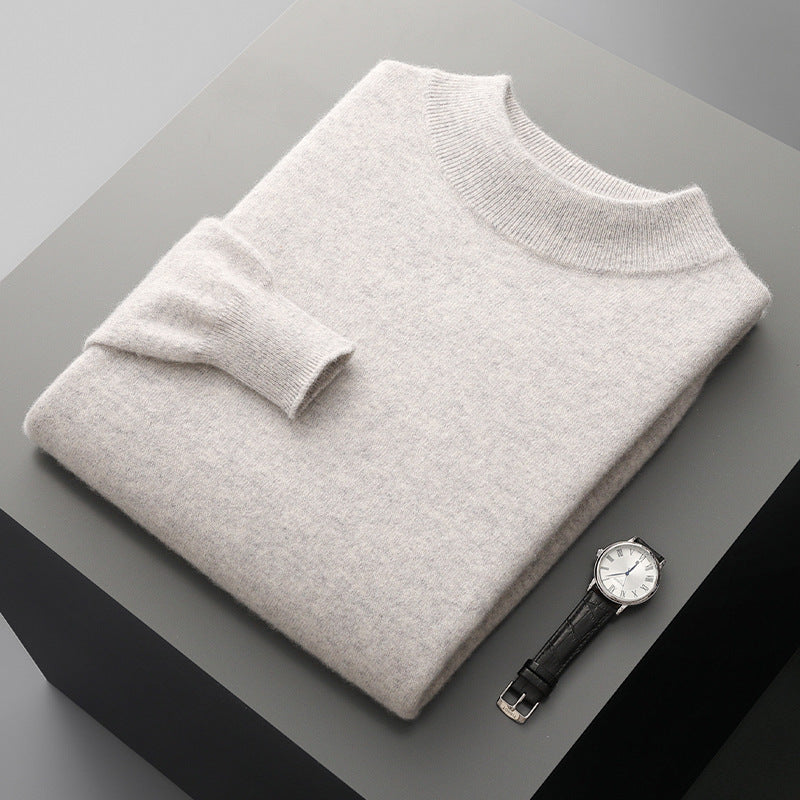 Autumn And Winter New Half-collar Wool Men's Sweater