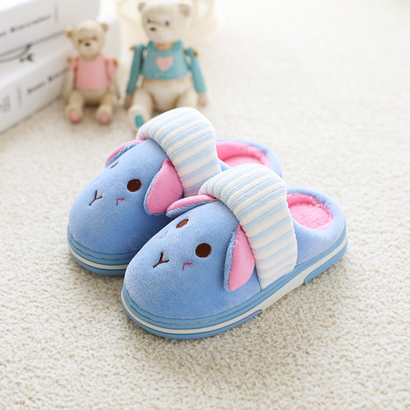 Cute Rabbit Winter Slippers for Girls & Babies