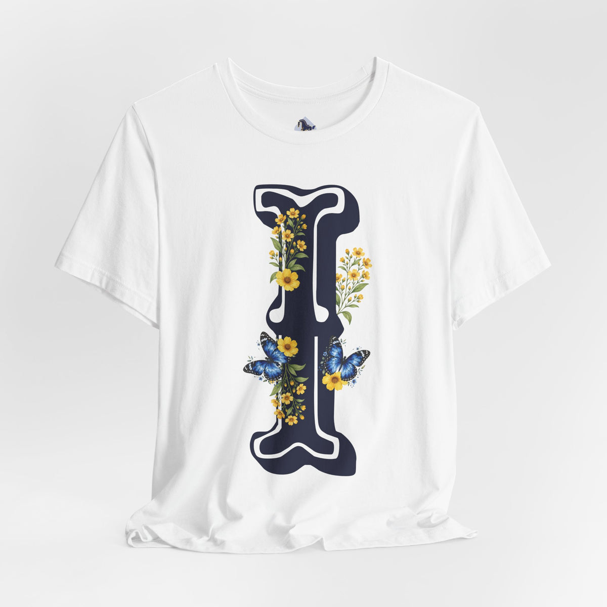 Floral Letter i Monogram T-Shirt