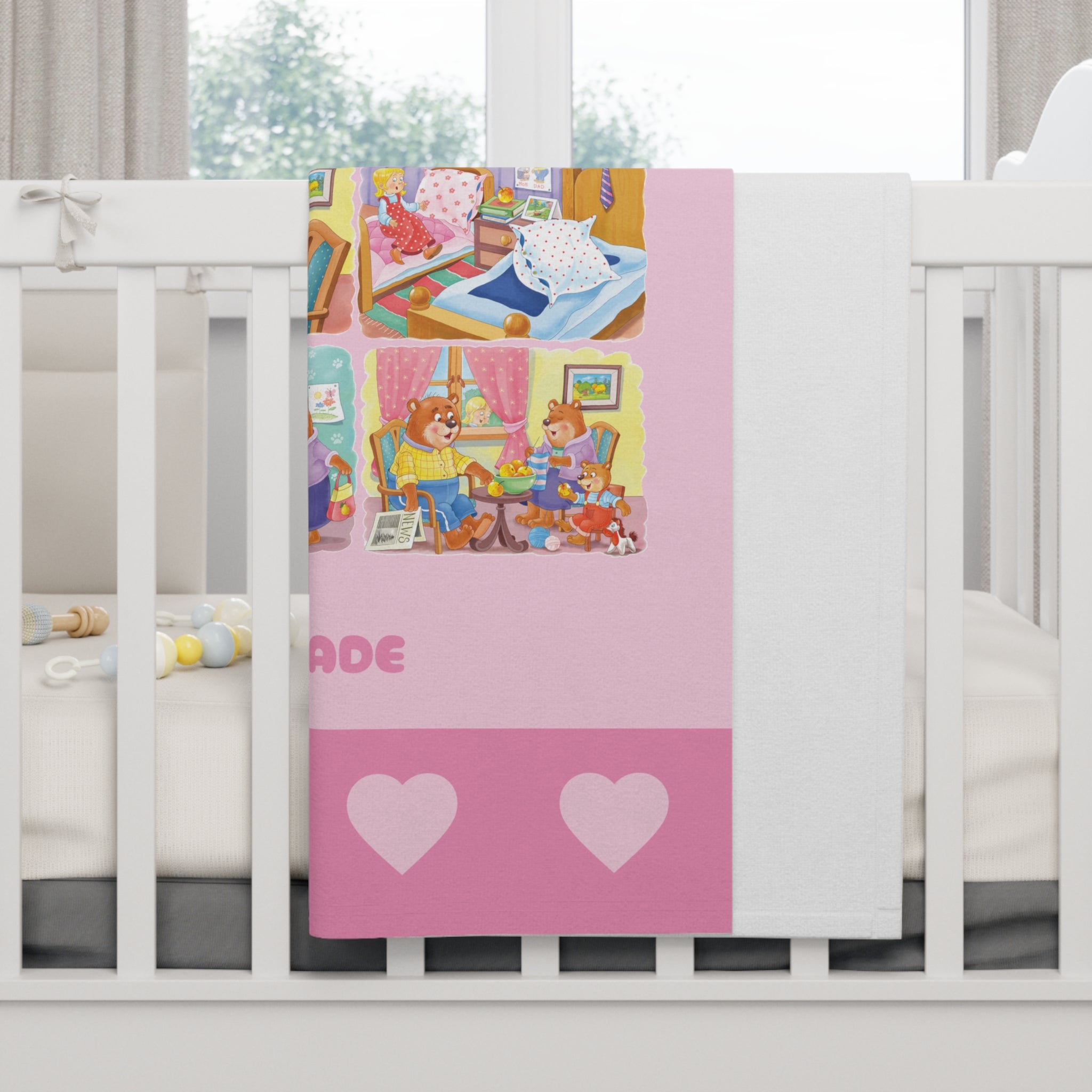 Three Bears Story Fleece Nursery Throw