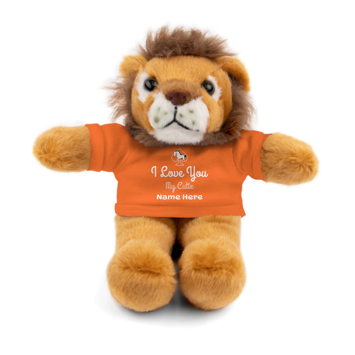 Custom Stuffed Animal with “I Love You” Tee