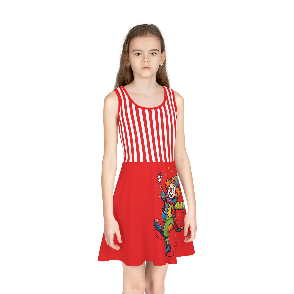 Girls’ Clown Circus Sleeveless Sundress