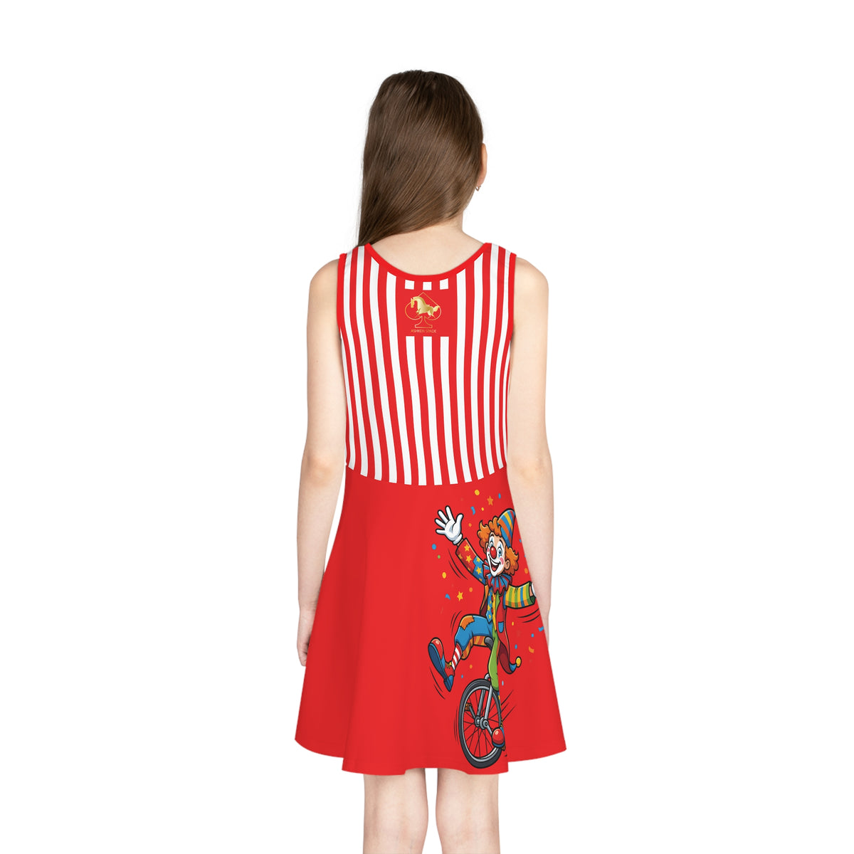 Girls’ Clown Circus Sleeveless Sundress