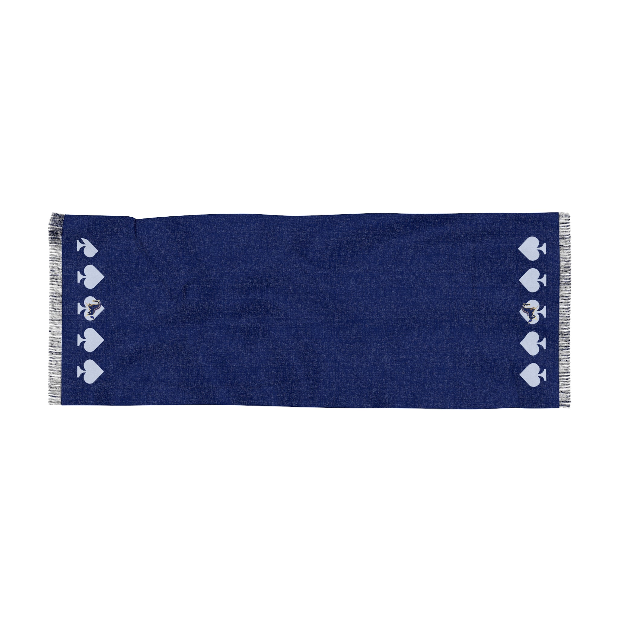 Navy Heart Border Lightweight Scarf