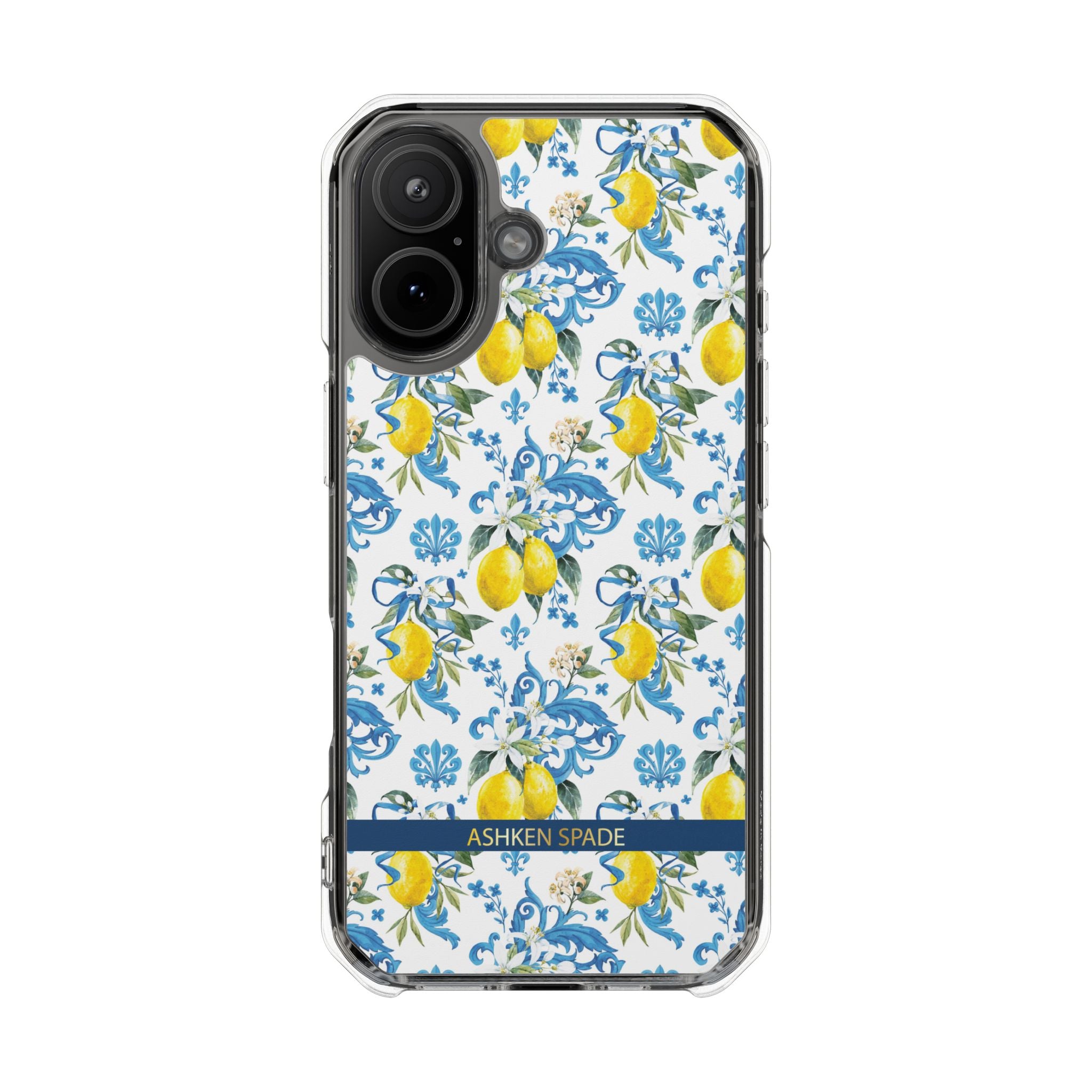 Lemon Charm with Blue Ribbon Magnetic Phone Case