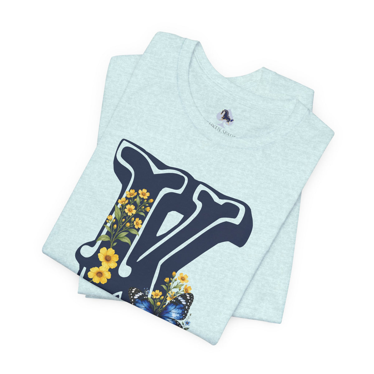 Floral Butterfly Letter K T-Shirt