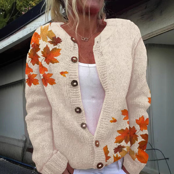 3D Digital Printing Cardigan Knitted Coat Imitation Sweaters