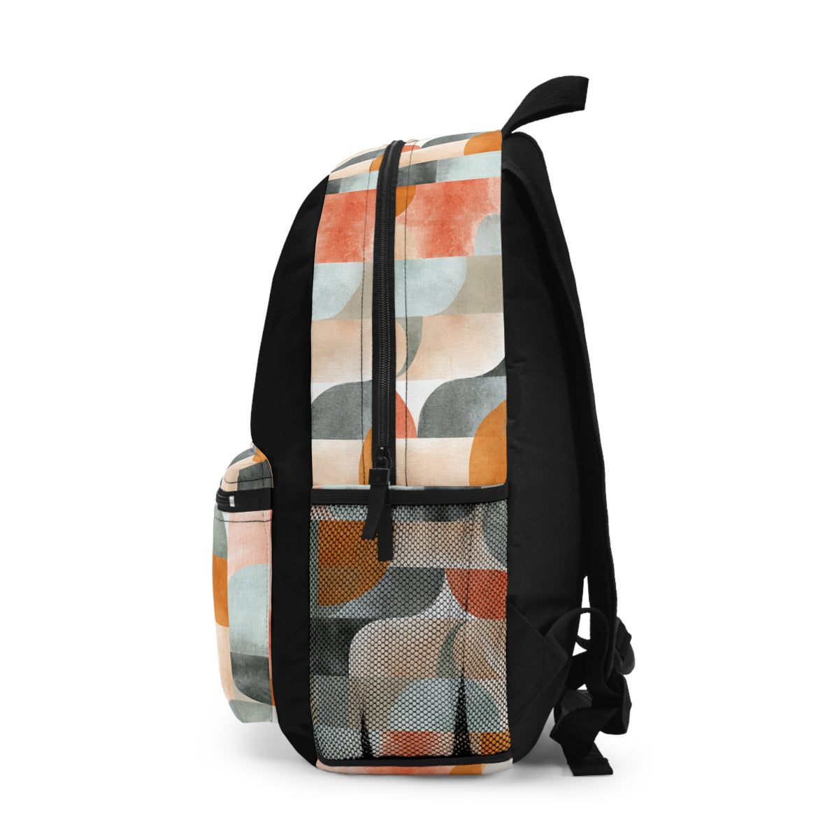 Personalized Black Retro Abstract Design Backpack